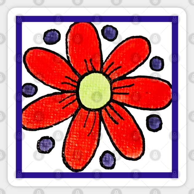 Groovy Flower #6 Sticker by ErinBrieArt